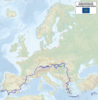 Sketch of the path through Europe Sketch of the path through Europe