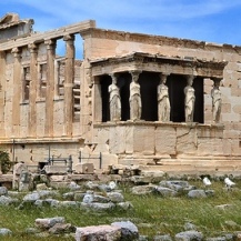 Athens Half Day Touring - the Cariatides Καρυάτιδες on the Acropolis