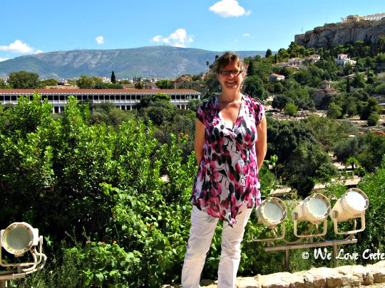 In the Agora - this view with the Stoa in the background