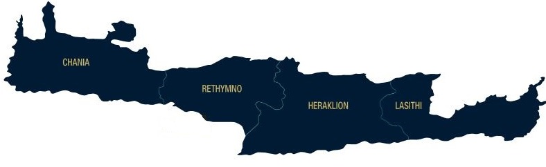 Regions of Crete Location Map