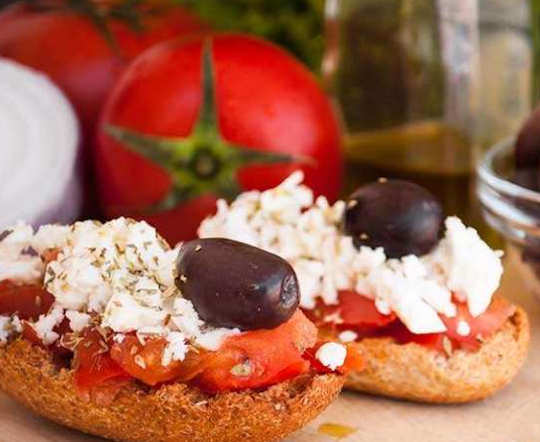 Dakos salad is a Cretan speciality