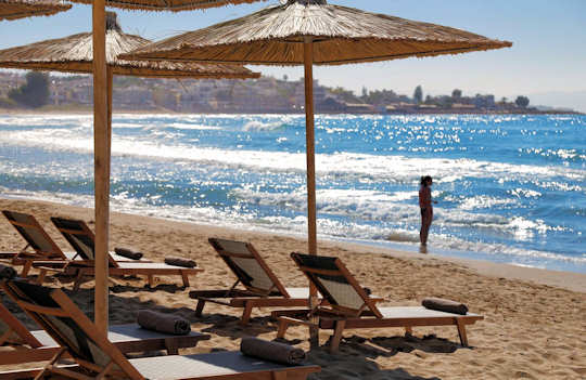 Agioi Apostoloi Beach on the north coast of Chania, Crete
