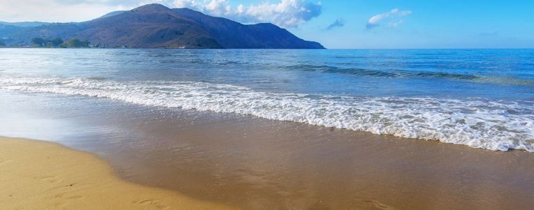 Georgioupolis Beach is wide and sandy