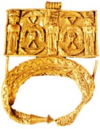 Gold jewellery found in the cave