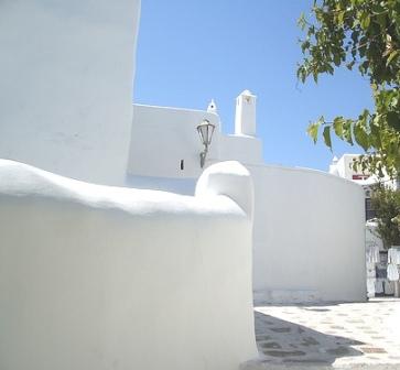 Bright white Mykonos
