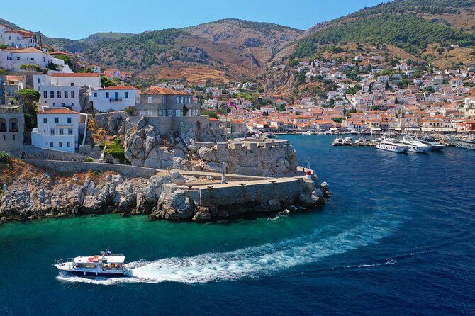 A boat in Hydra harbour, Greece