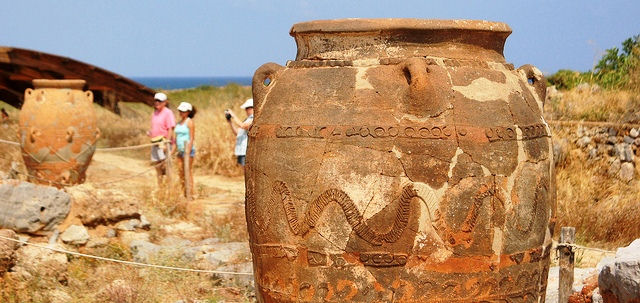 Living in Crete - wonderful history all around you - this is Malia Palace archaeological site in the central north...