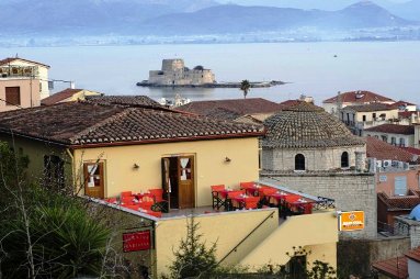 Pension Marianna, exterior with view to the bay