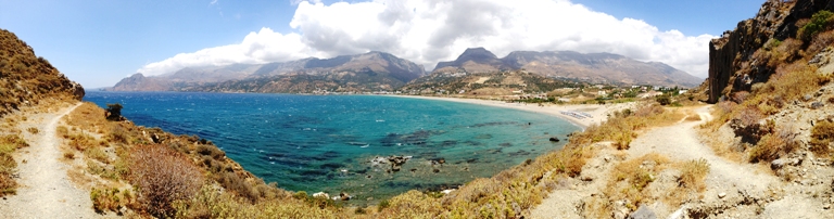 The bay of Plakias in south Crete