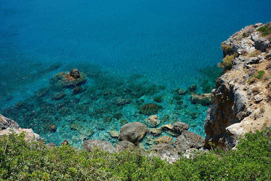 Clear waters at the Preveli lookout (image by Franco Vannini)