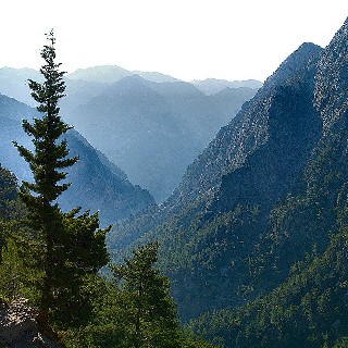 Samaria Gorge - view from the entrance (image by Atli Hardarson)