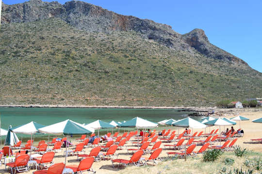 Stavros Beach is clean and organised