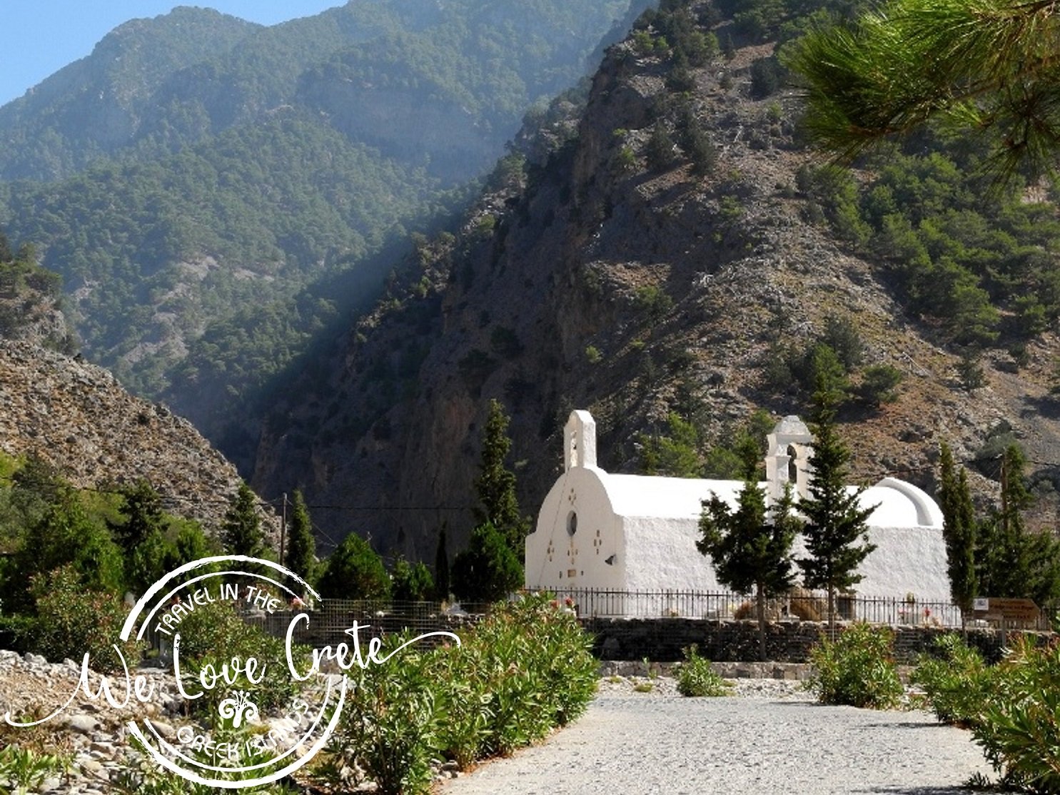 Samaria Gorge in south-west Crete is 16 km long