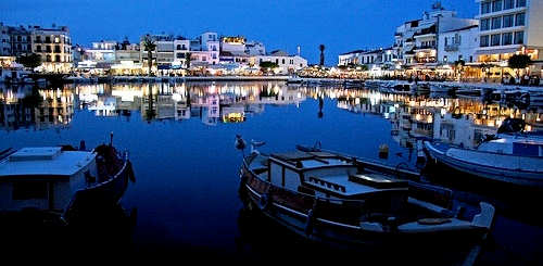 Agios Nikolaos, Lasithi, in eastern Crete, a romantic lake side and harbour, to enjoy an evening drink after your long drive