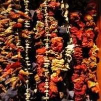 Central Market dried herbs reds and ochres (image by Jordan Sim)