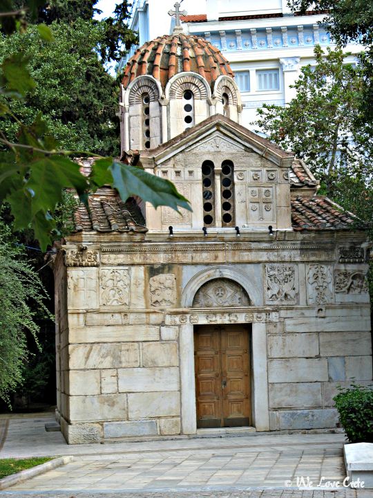 This is the small chapel next to the main cathedral - Agios Eleftherios Micropoleos
