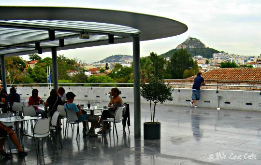 Lykavittos from Acropolis Museum cafe