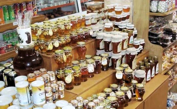 Gaia local food products - try the Cretan honey