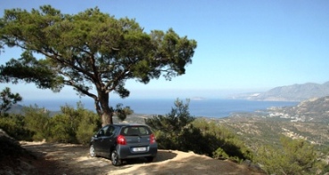 A road side view stop in Crete