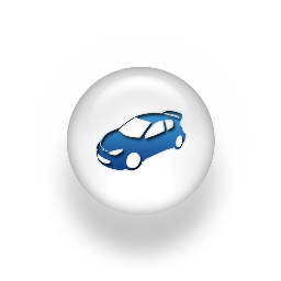 Car Icon Blue and White