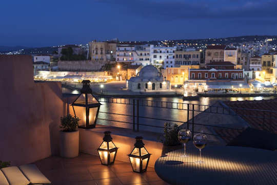 The view from Casa Delfino in Chania Old Town, Crete