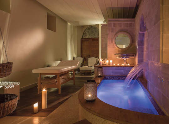 The elegant spa room at Casa Delfino in Chania