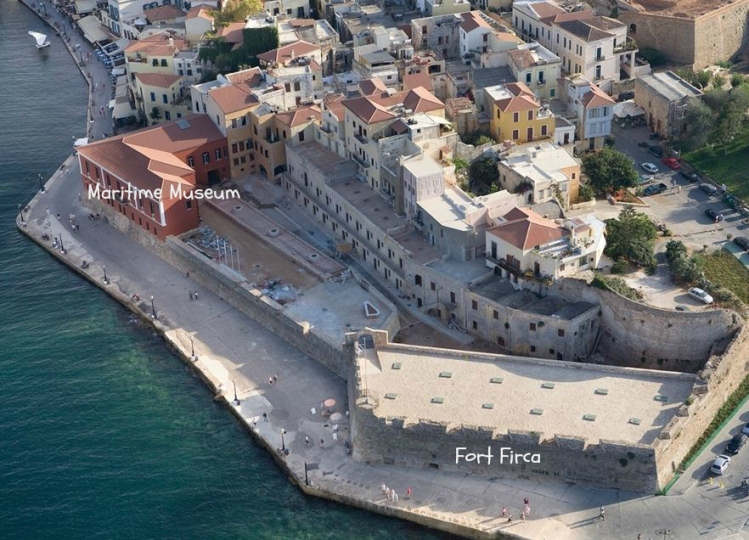 Fort Firca and the Maritime Museum in Chania Crete