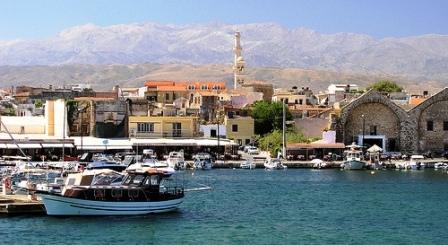 Looking over the old port to the mountains