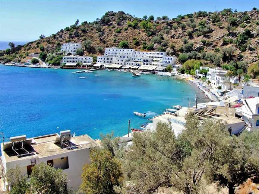 Loutro - a small whitewashed Greek village by the sea