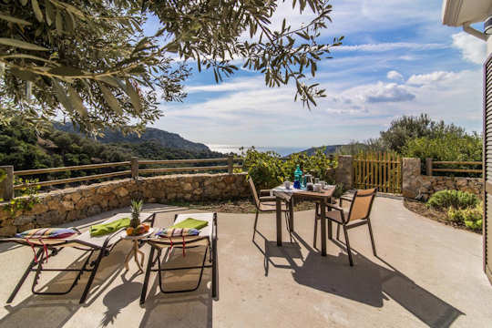 Sea views from Christo's Place holiday home in Crete