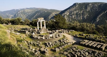 Delphi Greece - Sanctuary of Athena Pronaia (image by Andrew Baldwin)