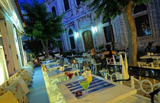 Dish Bar is next to Agios Titos Church in the centre of Heraklion