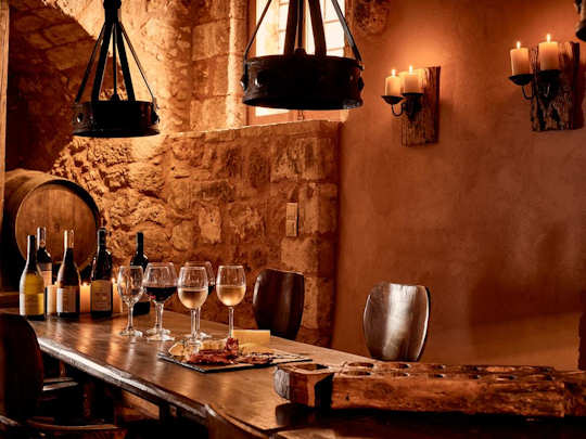 The bar of the Domus Renier Boutique Hotel in Chania