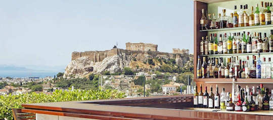 Rooftop Bar overlooking the Acropolis