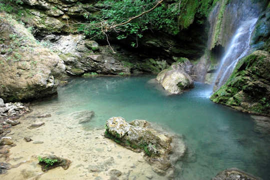 Waterfall in Kythera, Greece