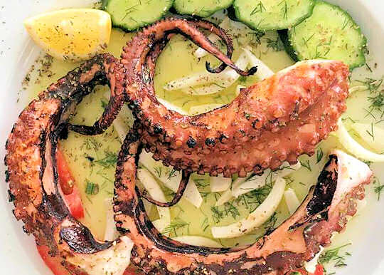 Grilled octopus