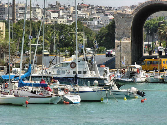 Stay near the old port in downtown Heraklion