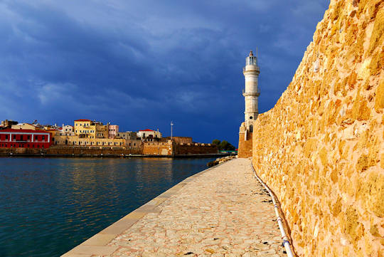 Crete - Old Town of Chania - Venetian Lighthouse and Harbour