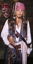 Johnny Depp as a pirate