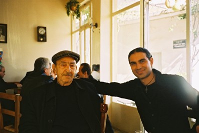 Toli and a friend of his Papou in the kafenion