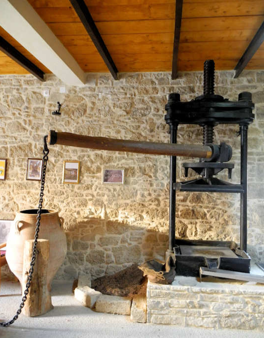 The Olive Press inside the Kamilari Fabrica (image by Mark Latter)