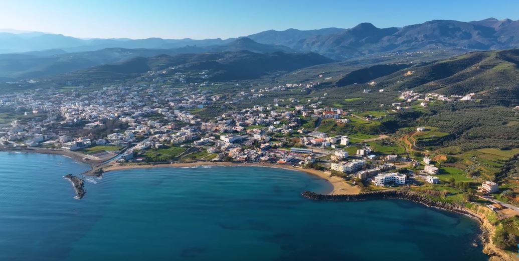 Aerial view of the beautiful Gulf of Kissamos