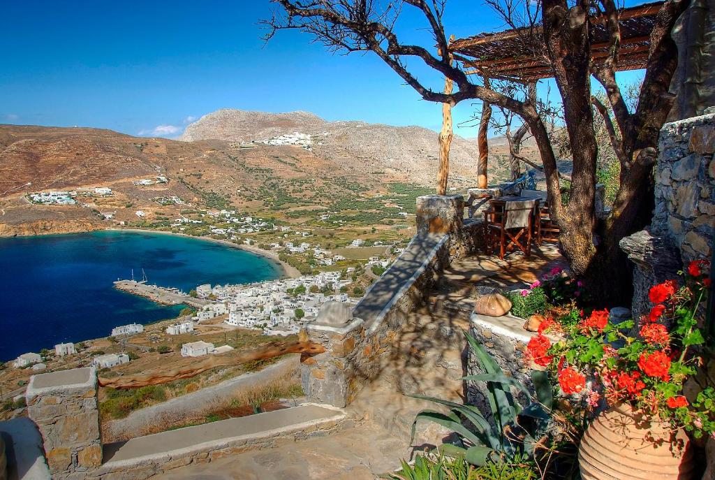 Katapola Harbour, Amorgos, a beautiful horseshoe shape