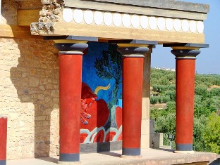 The partially reconstructed site of Knossos is controversial for its modern touches