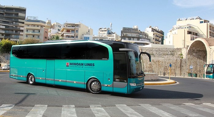 A comfortable KTEL regional bus in Crete