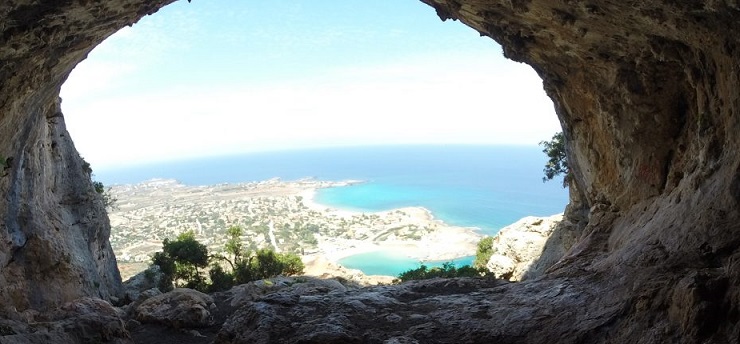 Lera Cave is a short hike from Stavros Beach