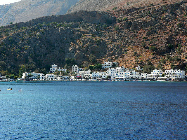 Arrive at Loutro by foot or by sea only