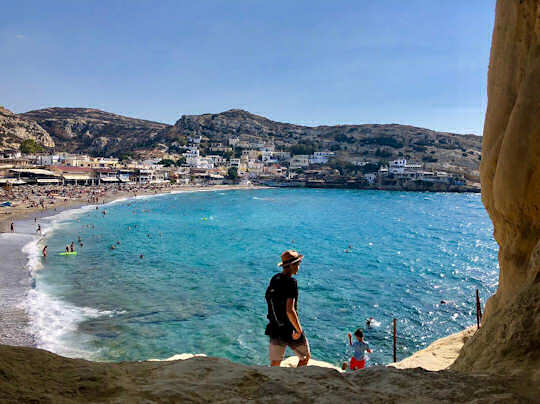 Crete Santorini Naxos - Matala Caves in Crete