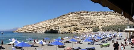 Matala Beach in the south of Heraklion