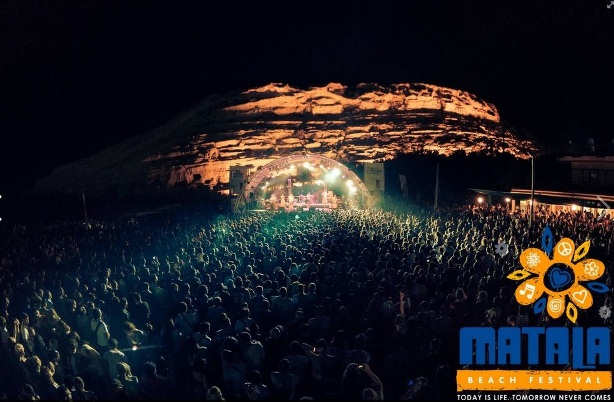 Beach Festival crowds and stage at night (image by Dimitrios Maniatis)